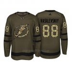Camiseta Tampa Bay Lightning Andrei Vasilevskiy Camo Salute To Service Camiseta Tampa Bay Lightning Andrei Vasilevskiy Camo Salute To Service