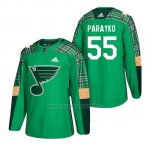 Camiseta St. Louis Blues Colton Parayko 2018 St. Patrick's Day Verde Camiseta St. Louis Blues Colton Parayko 2018 St. Patrick's Day Verde