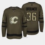 Camiseta Hockey Hombre Calgary Flames 36 Troy Brouwer Verde Salute To Service Camiseta Hockey Hombre Calgary Flames 36 Troy Brouwer Verde Salute To Service