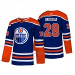 Camiseta Edmonton Oilers Kyle Brodziak Alternato Autentico Azul Camiseta Edmonton Oilers Kyle Brodziak Alternato Autentico Azul