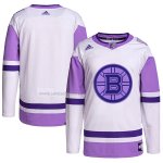 Camiseta Hockey Boston Bruins Fights Cancer Autentico Blank Practice Blanco Violeta Camiseta Hockey Boston Bruins Fights Cancer Autentico Blank Practice Blanco Violeta