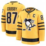 Camiseta Hockey Pittsburgh Penguins Sidney Crosby Alterno Premium Amarillo Camiseta Hockey Pittsburgh Penguins Sidney Crosby Alterno Premium Amarillo