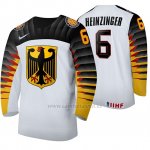 Camiseta Hockey Alemania Niklas Heinzinger Home 2020 IIHF World Junior Championship Blanco Camiseta Hockey Alemania Niklas Heinzinger Home 2020 IIHF World Junior Championship Blanco