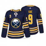 Camiseta Hockey Mujer Buffalo Sabres 9 Evander Kane Azul Autentico Jugador Camiseta Hockey Mujer Buffalo Sabres 9 Evander Kane Azul Autentico Jugador