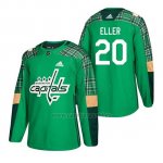 Camiseta Washington Capitals Lars Eller 2018 St. Patrick's Day Verde Camiseta Washington Capitals Lars Eller 2018 St. Patrick's Day Verde
