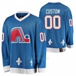 Camiseta Hockey Quebec Nordiques Heritage Vintage Personalizada Azul Camiseta Hockey Quebec Nordiques Heritage Vintage Personalizada Azul