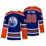 Camiseta Edmonton Oilers Custom Alternato Autentico Azul Camiseta Edmonton Oilers Custom Alternato Autentico Azul