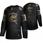 Camiseta Columbus Blue Jackets Seth Jones Golden Edition Autentico Negro Camiseta Columbus Blue Jackets Seth Jones Golden Edition Autentico Negro