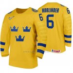 Camiseta Hockey Suecia Mattias Norlinder Home 2020 IIHF World Junior Championship Amarillo Camiseta Hockey Suecia Mattias Norlinder Home 2020 IIHF World Junior Championship Amarillo