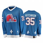 Camiseta Hockey Quebec Nordiques Michael Hutchinson Heritage Vintage Azul Camiseta Hockey Quebec Nordiques Michael Hutchinson Heritage Vintage Azul