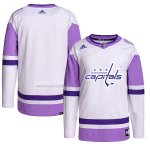 Camiseta Hockey Washington Capitals Fights Cancer Autentico Blank Practice Blanco Violeta Camiseta Hockey Washington Capitals Fights Cancer Autentico Blank Practice Blanco Violeta