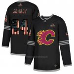 Camiseta Hockey Calgary Flames Conroy 2020 USA Flag Negro Camiseta Hockey Calgary Flames Conroy 2020 USA Flag Negro