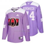 Camiseta Ottawa Senators Mark Borowiecki Hockey Fights Cancer Violeta Camiseta Ottawa Senators Mark Borowiecki Hockey Fights Cancer Violeta
