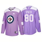 Camiseta Hockey Hombre Autentico Winnipeg Jets 80 Michael Spacek Hockey Fights Cancer 2018 Violeta Camiseta Hockey Hombre Autentico Winnipeg Jets 80 Michael Spacek Hockey Fights Cancer 2018 Violeta
