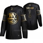 Camiseta New York Islanders Semyon Varlamov Golden Edition Autentico Negro Camiseta New York Islanders Semyon Varlamov Golden Edition Autentico Negro