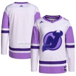 Camiseta Hockey New Jersey Devils Fights Cancer Autentico Blank Practice Blanco Violeta Camiseta Hockey New Jersey Devils Fights Cancer Autentico Blank Practice Blanco Violeta