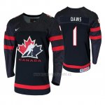 Camiseta Hockey Canada Nico Daws 2020 IIHF World Junior Championship Negro Camiseta Hockey Canada Nico Daws 2020 IIHF World Junior Championship Negro