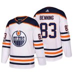 Camiseta Hockey Hombre Edmonton Oilers 83 Matt Benning 2018 Blanco Camiseta Hockey Hombre Edmonton Oilers 83 Matt Benning 2018 Blanco