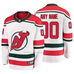 Camiseta New Jersey Devils Custom Alternato Breakaway Blanco Camiseta New Jersey Devils Custom Alternato Breakaway Blanco