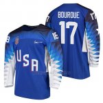 Camiseta USA Team Hockey 2018 Olympic Chris Bourque Blue 2018 Olympic Camiseta USA Team Hockey 2018 Olympic Chris Bourque Blue 2018 Olympic