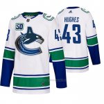 Camiseta Hockey Vancouver Canucks Quinn Hughes Segunda Autentico Blanco Camiseta Hockey Vancouver Canucks Quinn Hughes Segunda Autentico Blanco