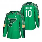 Camiseta St. Louis Blues Brayden Schenn 2018 St. Patrick's Day Verde Camiseta St. Louis Blues Brayden Schenn 2018 St. Patrick's Day Verde