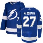 Camiseta Hockey Hombre Tampa Bay Lightning 27 Ryan Mcdonagh Azul Home Autentico Stitched Camiseta Hockey Hombre Tampa Bay Lightning 27 Ryan Mcdonagh Azul Home Autentico Stitched