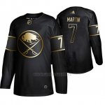 Camiseta Buffalo Sabres Rick Martin Golden Edition Retired Jugador Autentico Negro Camiseta Buffalo Sabres Rick Martin Golden Edition Retired Jugador Autentico Negro