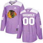 Camiseta Hockey Hombre Chicago Blackhawks Personalizada Violeta Camiseta Hockey Hombre Chicago Blackhawks Personalizada Violeta
