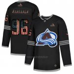 Camiseta Hockey Colorado Avalanche Mikko Rantanen 2020 USA Flag Negro Camiseta Hockey Colorado Avalanche Mikko Rantanen 2020 USA Flag Negro