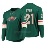 Camiseta Minnesota Wild Eric Fehr Platinum Verde Camiseta Minnesota Wild Eric Fehr Platinum Verde