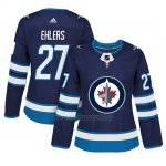 Camiseta Mujer Winnipeg Jets 27 Nikolaj Ehlers Adizero Jugador Home Azul Camiseta Mujer Winnipeg Jets 27 Nikolaj Ehlers Adizero Jugador Home Azul