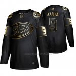 Camiseta Anaheim Ducks Paul Kariya Golden Edition Retired Jugador Autentico Negro Camiseta Anaheim Ducks Paul Kariya Golden Edition Retired Jugador Autentico Negro