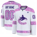 Camiseta Hockey Vancouver Canucks 2024 Fights Cancer Personalizada Blanco Camiseta Hockey Vancouver Canucks 2024 Fights Cancer Personalizada Blanco