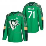 Camiseta Pittsburgh Penguins Evgeni Malkin 2018 St. Patrick's Day Verde Camiseta Pittsburgh Penguins Evgeni Malkin 2018 St. Patrick's Day Verde
