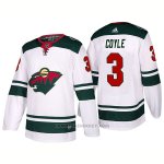 Camiseta Hockey Hombre Minnesota Wild 3 Charlie Coyle Away 2017-2018 Blanco Camiseta Hockey Hombre Minnesota Wild 3 Charlie Coyle Away 2017-2018 Blanco