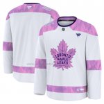Camiseta Hockey Toronto Maple Leafs 2024 Fights Cancer Blanco Camiseta Hockey Toronto Maple Leafs 2024 Fights Cancer Blanco