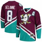 Camiseta Hockey Anaheim Ducks Teemu Selanne Mitchell & Ness 1996-97 Alterno Captain Patch Blue Line Violeta Camiseta Hockey Anaheim Ducks Teemu Selanne Mitchell & Ness 1996-97 Alterno Captain Patch Blue Line Violeta