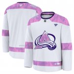 Camiseta Hockey Colorado Avalanche 2024 Fights Cancer Practica Blanco Camiseta Hockey Colorado Avalanche 2024 Fights Cancer Practica Blanco