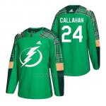 Camiseta Tampa Bay Lightning Ryan Callahan 2018 St. Patrick's Day Verde Camiseta Tampa Bay Lightning Ryan Callahan 2018 St. Patrick's Day Verde