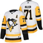 Camiseta Hockey Hombre Autentico Pittsburgh Penguins 71 Evgeni Malkin Away 2018 Blanco Camiseta Hockey Hombre Autentico Pittsburgh Penguins 71 Evgeni Malkin Away 2018 Blanco