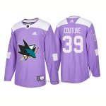 Camiseta Hockey Hombre Autentico San Jose Sharks 39 Logan Couture Hockey Fights Cancer 2018 Violeta Camiseta Hockey Hombre Autentico San Jose Sharks 39 Logan Couture Hockey Fights Cancer 2018 Violeta