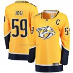 Camiseta Hockey Mujer Nashville Predators Roman Josi Primera Breakaway Oro Camiseta Hockey Mujer Nashville Predators Roman Josi Primera Breakaway Oro
