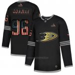 Camiseta Hockey Anaheim Ducks Charlie Conway 2020 USA Flag Negro Camiseta Hockey Anaheim Ducks Charlie Conway 2020 USA Flag Negro
