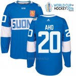 Camiseta Hockey Finlandia Sebastian Aho 20 Premier 2016 World Cup Azul Camiseta Hockey Finlandia Sebastian Aho 20 Premier 2016 World Cup Azul
