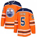 Camiseta Hockey Edmonton Oilers 5 Mark Fayne Primera Autentico Naranja Camiseta Hockey Edmonton Oilers 5 Mark Fayne Primera Autentico Naranja