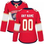 Camiseta Hockey Mujer Florida Panthers Primera Personalizada Rojo Camiseta Hockey Mujer Florida Panthers Primera Personalizada Rojo