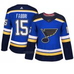Camiseta Mujer St. Louis Blues 15 Robby Fabbri Blue Adizero Jugador Home Camiseta Mujer St. Louis Blues 15 Robby Fabbri Blue Adizero Jugador Home