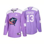 Camiseta Hockey Hombre Autentico Columbus Blue Jackets 13 Cam Atkinson Hockey Fights Cancer 2018 Violeta Camiseta Hockey Hombre Autentico Columbus Blue Jackets 13 Cam Atkinson Hockey Fights Cancer 2018 Violeta