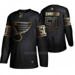 Camiseta St. Louis Blues Jordan Binnington Golden Edition Autentico Negro Camiseta St. Louis Blues Jordan Binnington Golden Edition Autentico Negro